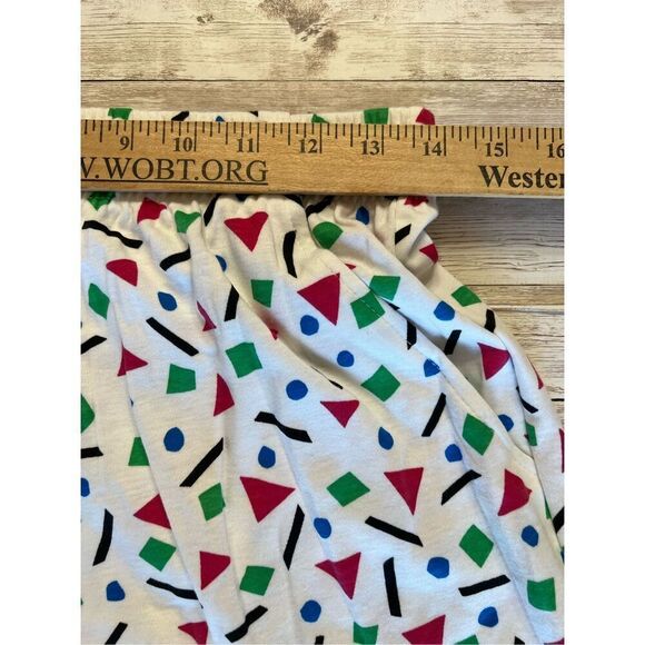 NWT Vintage Catalina Knit Shorts Women’s Large White Multi High Rise Geometric - Picture 6 of 16